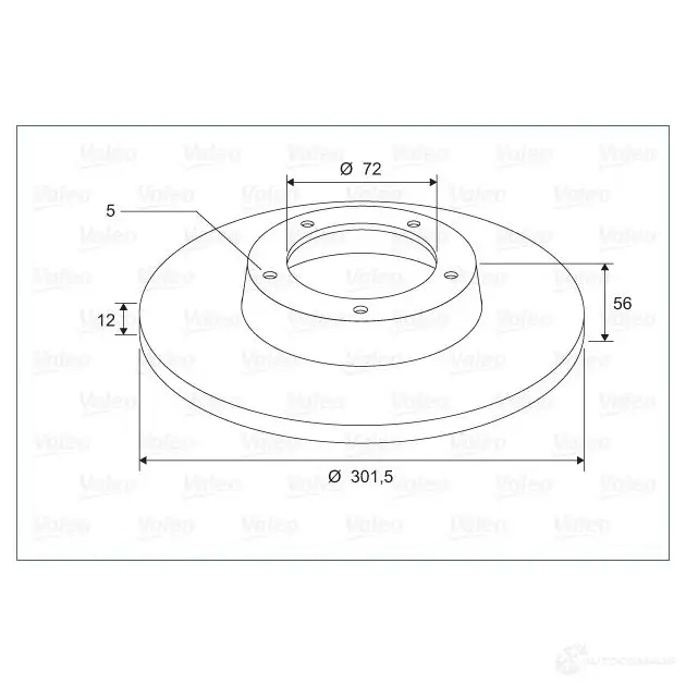Тормозной диск VALEO 4FAJK 197750 D 1479 1424230991 - Изображение 1