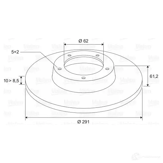 Тормозной диск VALEO 197526 9 K57S2 220564 3276421975266 - Изображение 1
