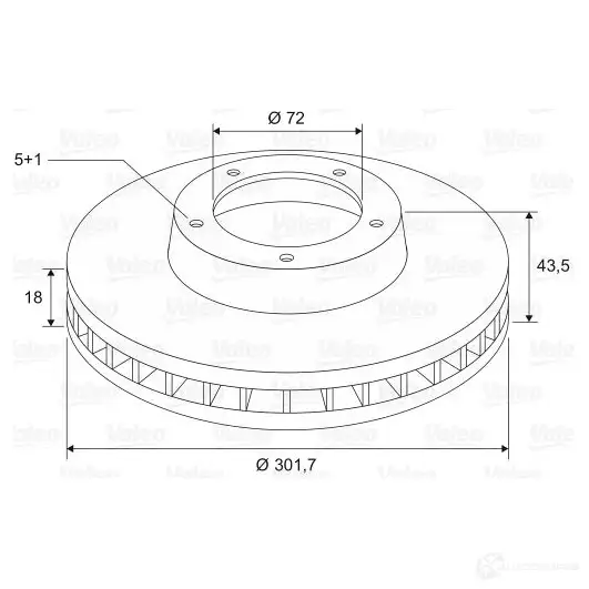 Тормозной диск VALEO 220590 3276421976294 197629 HB NOPRI - Изображение 1