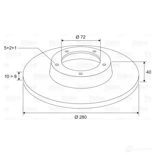 Тормозной диск VALEO 2W 4SF 220067 186851 3276421868452 - Изображение 1