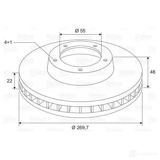Тормозной диск VALEO 220588 3276421976270 197627 W CSCTY - Изображение 1