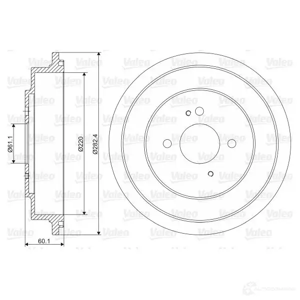 Тормозной барабан VALEO 3276422370176 2 MPP3 1205872530 237017