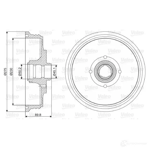 Тормозной барабан VALEO 3276422371128 237112 Y8Q7 2 1205873054 изображение 0
