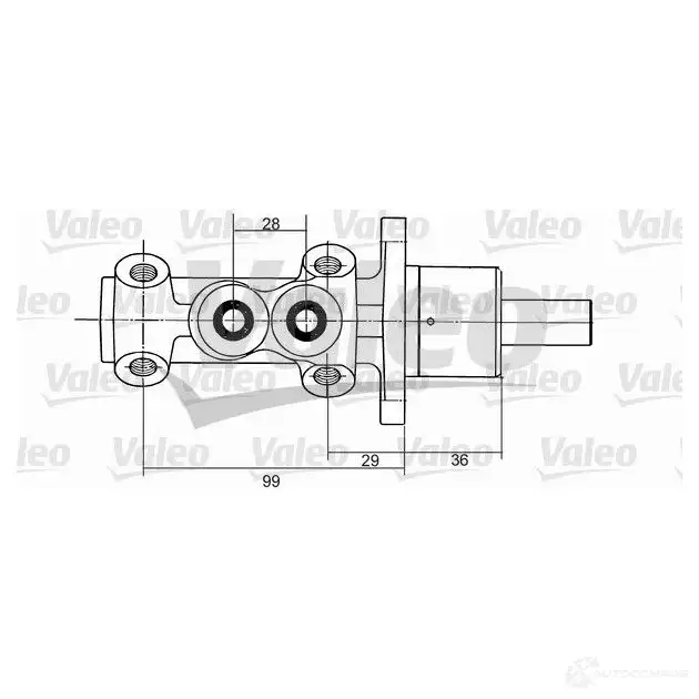 Главный тормозной цилиндр VALEO 350824 ZQ 7SHLU 224951 3276423508240