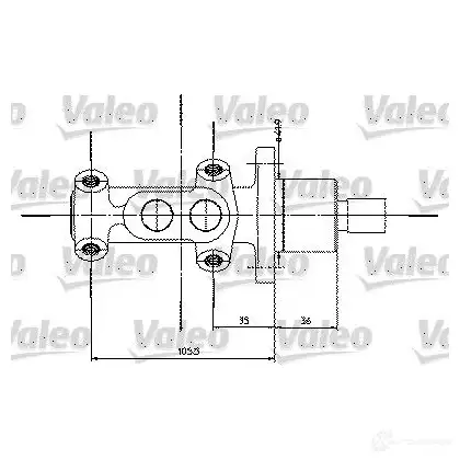 Главный тормозной цилиндр VALEO 350821 3276423508219 B1 NGP 224949 изображение 0