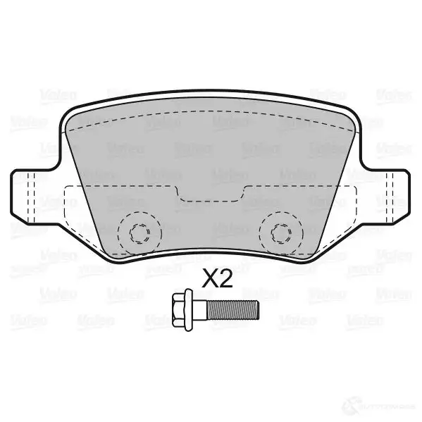 Тормозные колодки дисковые, комплект VALEO 598583 GFG VW 3276425985834 233042 изображение 0