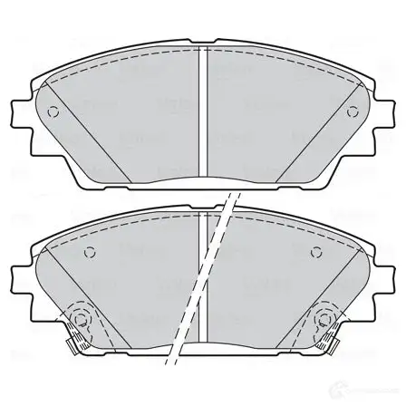 Тормозные колодки дисковые, комплект VALEO 302285 22J9 V 1437860882 - Изображение 1