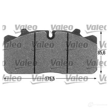 Тормозные колодки, комплект VALEO 541693 2908 8 230120 W5TLE - Изображение 1