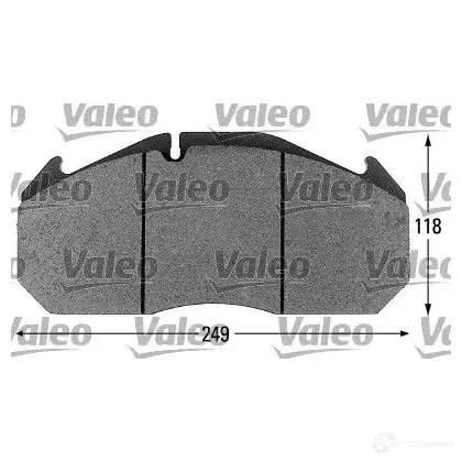 Тормозные колодки, комплект VALEO 290 30 541649 P834S 230090 - Изображение 1