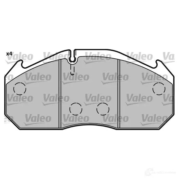 Тормозные колодки, комплект VALEO 541650 29 113 230091 P844S изображение 2