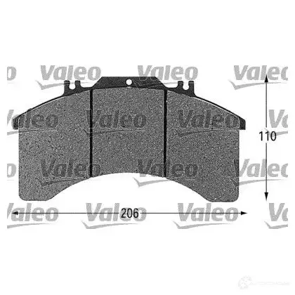 Тормозные колодки, комплект VALEO 290 32 230097 541657 719716 - Изображение 1