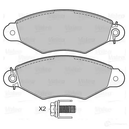 Тормозные колодки дисковые, комплект VALEO 3276426014335 233658 BV WAM 601433 - Изображение 1