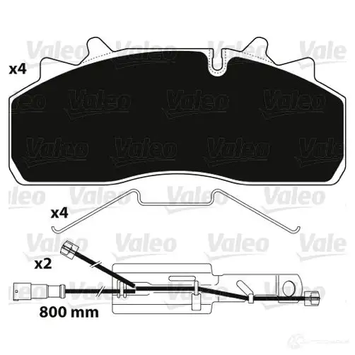 Тормозные колодки дисковые, комплект VALEO 245454 291 59 Z58E0 882227