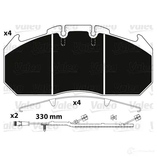 Тормозные колодки дисковые, комплект VALEO RTYS8 882219 245446 2 9131 изображение 0