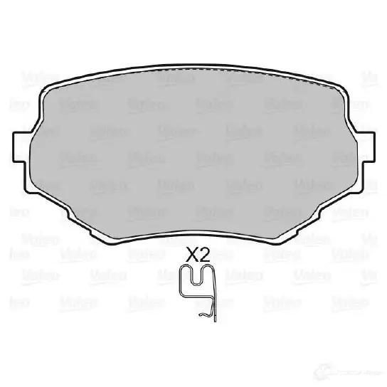 Тормозные колодки дисковые, комплект VALEO C1Q5MG 212 08 233002 598534 - Изображение 1
