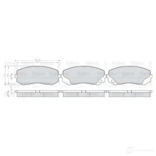 Тормозные колодки дисковые, комплект VALEO 872249 292 49 QJFELBG 245355