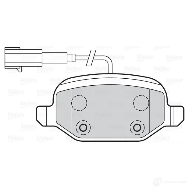 Тормозные колодки дисковые, комплект VALEO YY6BV H 1205903704 3276423021404 302140 - Изображение 1
