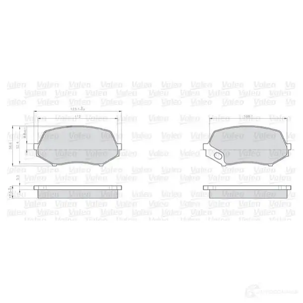 Тормозные колодки дисковые, комплект VALEO 245353 EMOTX 2 9240 872240