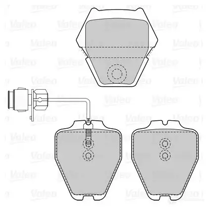 Тормозные колодки дисковые, комплект VALEO 3276426015271 Q CV7V 1206093330 601527 - Изображение 1