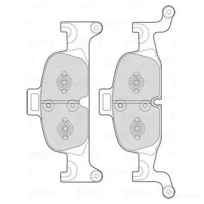 Тормозные колодки дисковые, комплект VALEO 601721 X CJYM 1437877318 изображение 0