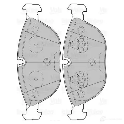 Тормозные колодки дисковые, комплект VALEO CP6AC X 3276425987128 233156 598712 - Изображение 1