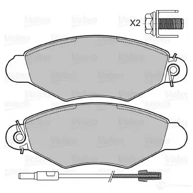 Тормозные колодки дисковые, комплект VALEO KZCN5 233164 219 80 598726 - Изображение 1