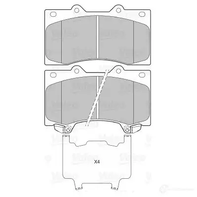 Тормозные колодки дисковые, комплект VALEO 3276426014007 7U0Q AOV 601400 1206092402 изображение 0