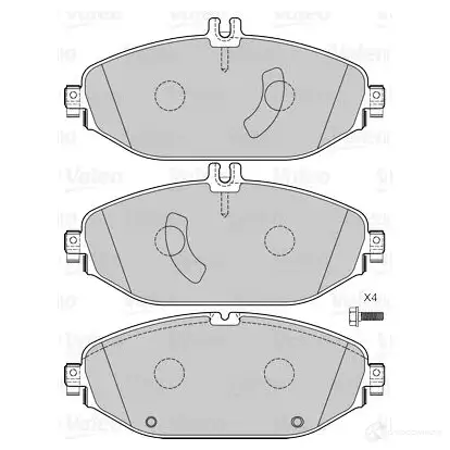 Тормозные колодки дисковые, комплект VALEO 601505 3276426015059 X WGNX 1206093120 - Изображение 1