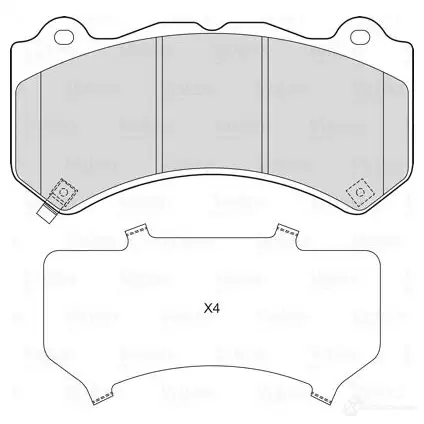 Тормозные колодки дисковые, комплект VALEO 1437877303 601751 UWIK5 E