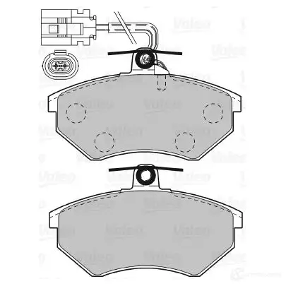 Тормозные колодки, комплект VALEO 3276425986046 233062 598604 M4G85 Q