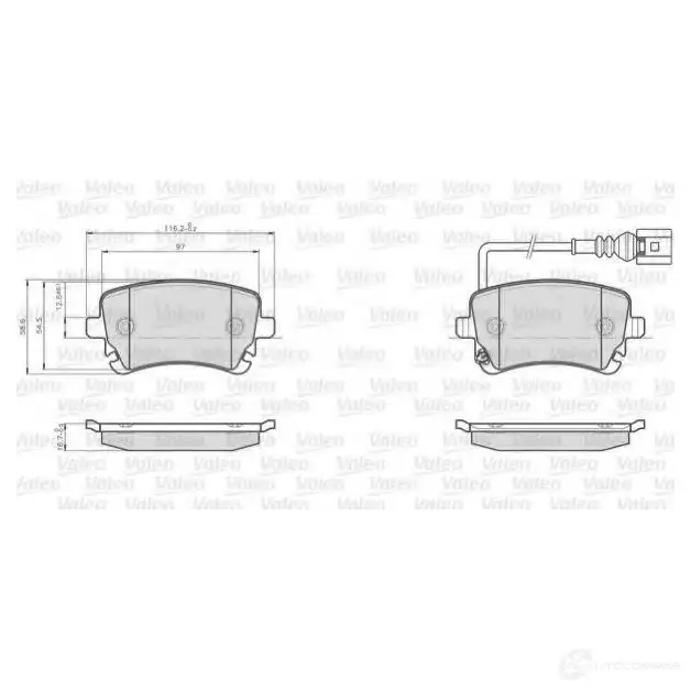 Тормозные колодки, комплект VALEO 873326 3276428733265 245417 NNH3V P изображение 0