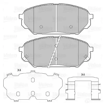 Тормозные колодки дисковые, комплект VALEO 601308 3276426013086 3GBDCF I 233612 изображение 0