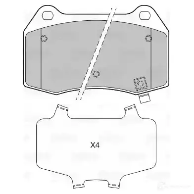 Тормозные колодки дисковые, комплект VALEO 3276426013864 1206092240 4S3P4 C 601386 - Изображение 1