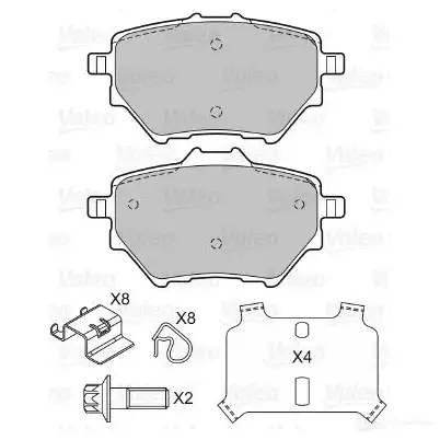 Тормозные колодки, комплект VALEO 3276426013970 601397 0WJ 54H 1206092388 изображение 1