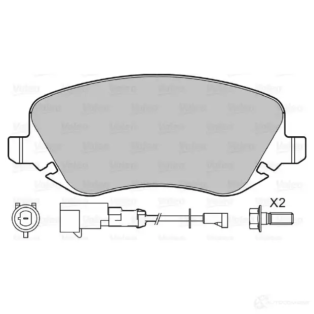 Тормозные колодки дисковые, комплект VALEO FNLB K 3276426010016 1206089180 601001 - Изображение 1