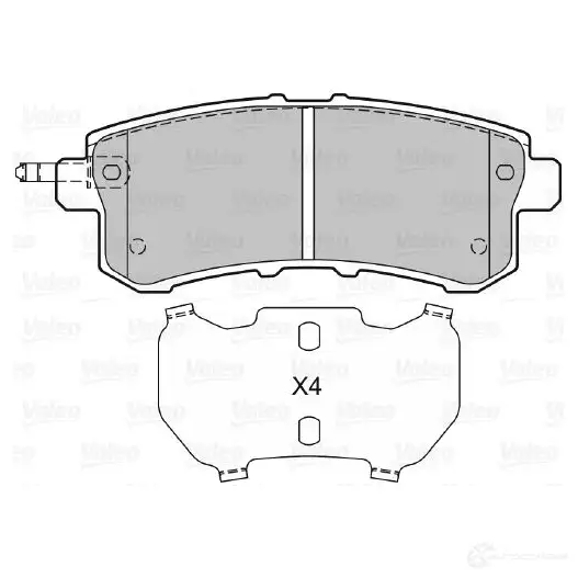 Тормозные колодки дисковые, комплект VALEO 3276426014014 ERKJG R 601401 1206092410 - Изображение 1