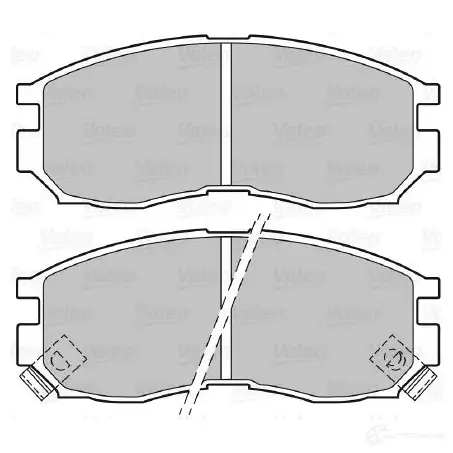 Тормозные колодки дисковые, комплект VALEO 598625 3276425986251 I2 2FS 233080 - Изображение 1