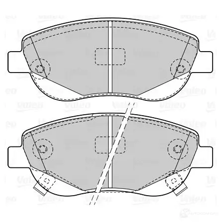 Тормозные колодки дисковые, комплект VALEO 3276426015325 1206093372 N7V T3L5 601532 - Изображение 1