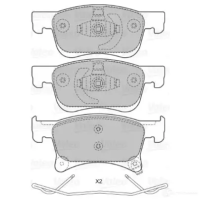 Тормозные колодки дисковые, комплект VALEO N7 K4Q92 1206092842 601469 3276426014694 изображение 0