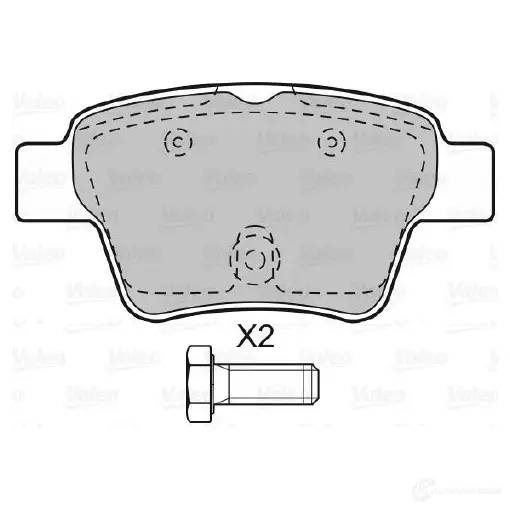 Тормозные колодки дисковые, комплект VALEO 598702 3276425987029 233147 J HF8FZ8 - Изображение 1