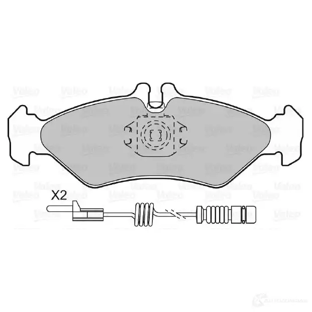 Тормозные колодки дисковые, комплект VALEO P9J1TM 598045 2 1621 232604 изображение 0