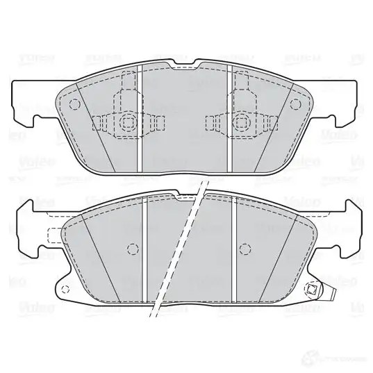 Тормозные колодки дисковые, комплект VALEO 601588 1206093738 AZUS N 3276426015882 - Изображение 1