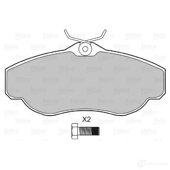 Тормозные колодки дисковые, комплект VALEO 232914 QZ2CPB 598441 2 3452 - Изображение 1