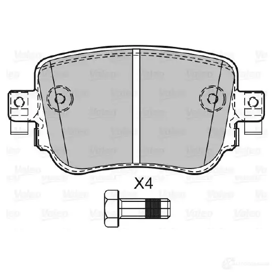 Тормозные колодки, комплект VALEO 3276426014236 601423 JKNV 6D 1206092618 - Изображение 1