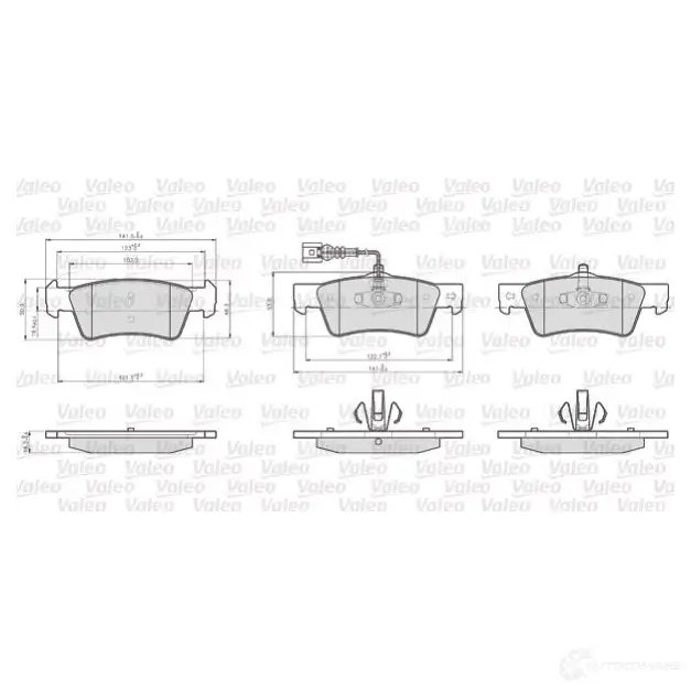 Тормозные колодки дисковые, комплект VALEO 2436 7 872367 DJ90R9K 245360