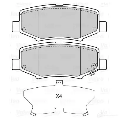 Тормозные колодки дисковые, комплект VALEO 601541 6 O1EE 3276426015417 1206093458 изображение 0