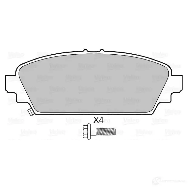 Тормозные колодки дисковые, комплект VALEO 2 3097 598435 232908 D2JV2 - Изображение 1