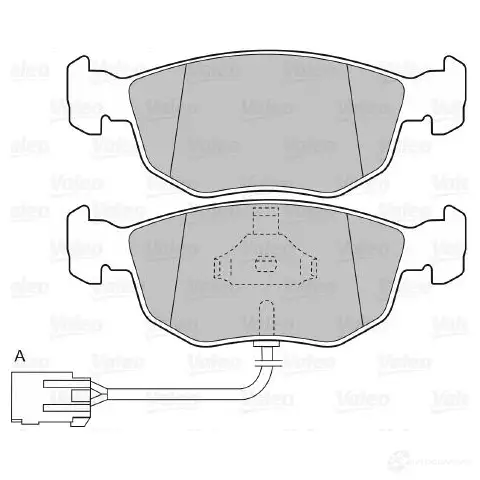 Тормозные колодки дисковые, комплект VALEO XFD O8 3276425986305 598630 233085 - Изображение 1