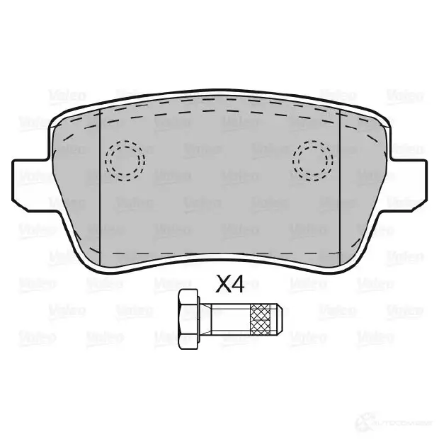 Тормозные колодки дисковые, комплект VALEO 3276425987272 233165 598727 U5X 3ERX изображение 0