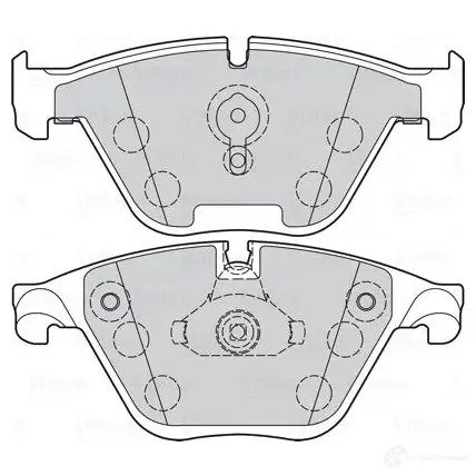 Тормозные колодки дисковые, комплект VALEO 7J86 Q6P 302273 1437876115 изображение 0